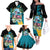 The Bahamas Flamingo Family Matching Off The Shoulder Long Sleeve Dress and Hawaiian Shirt It's Summer Time