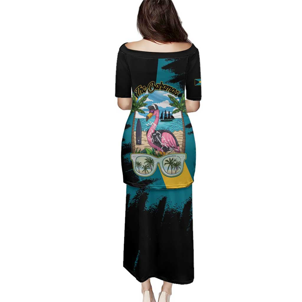 The Bahamas Flamingo Family Matching Puletasi and Hawaiian Shirt It's Summer Time