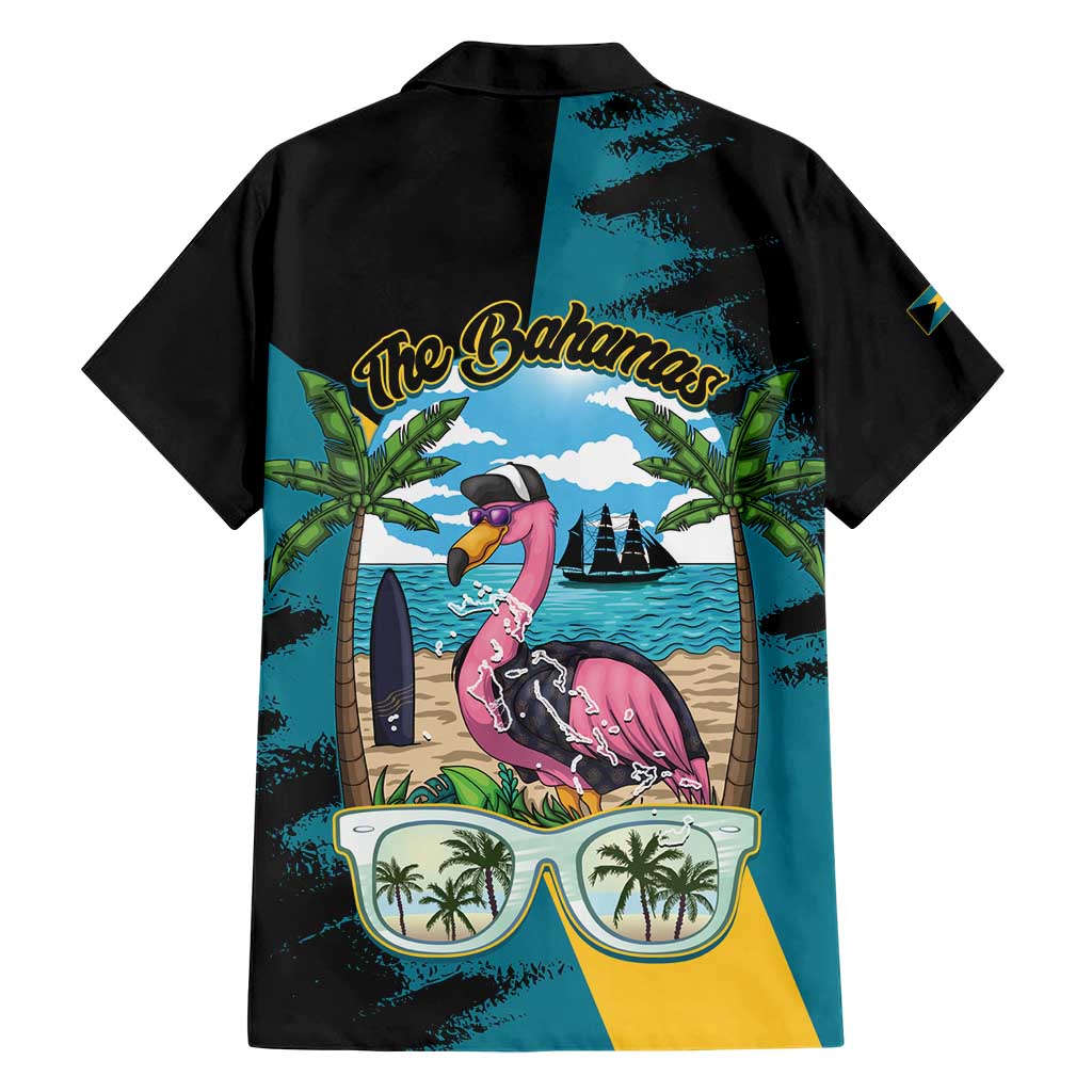 The Bahamas Flamingo Family Matching Short Sleeve Bodycon Dress and Hawaiian Shirt It's Summer Time