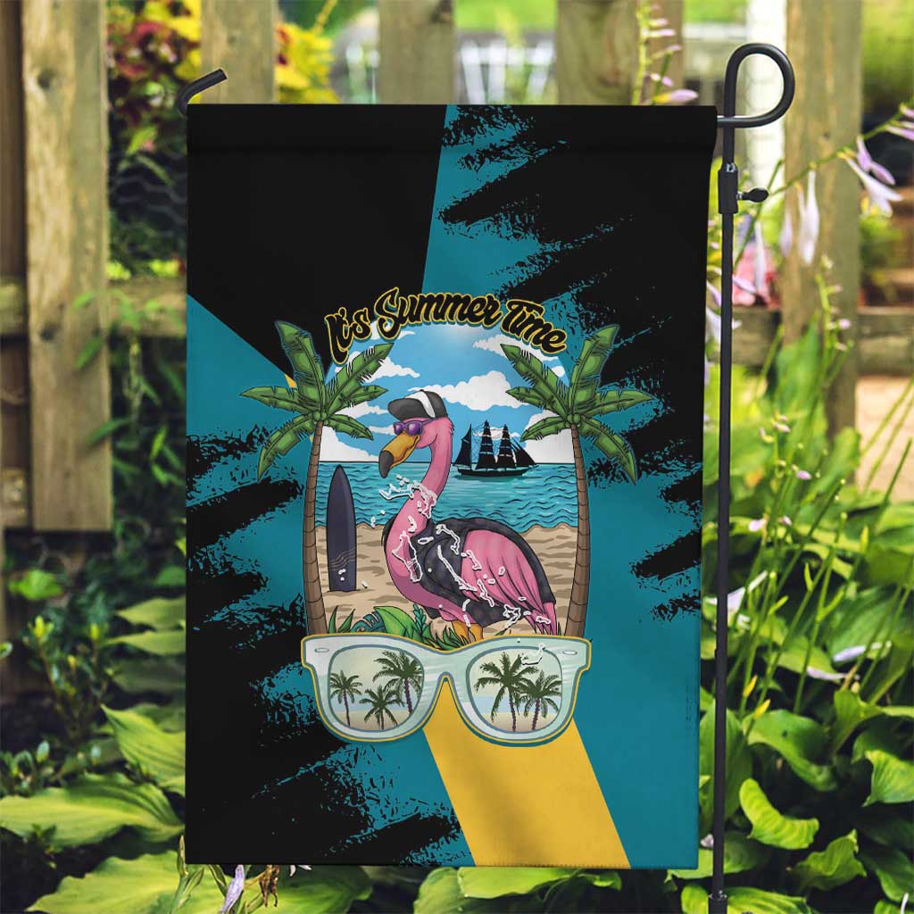 The Bahamas Flamingo Garden Flag It's Summer Time
