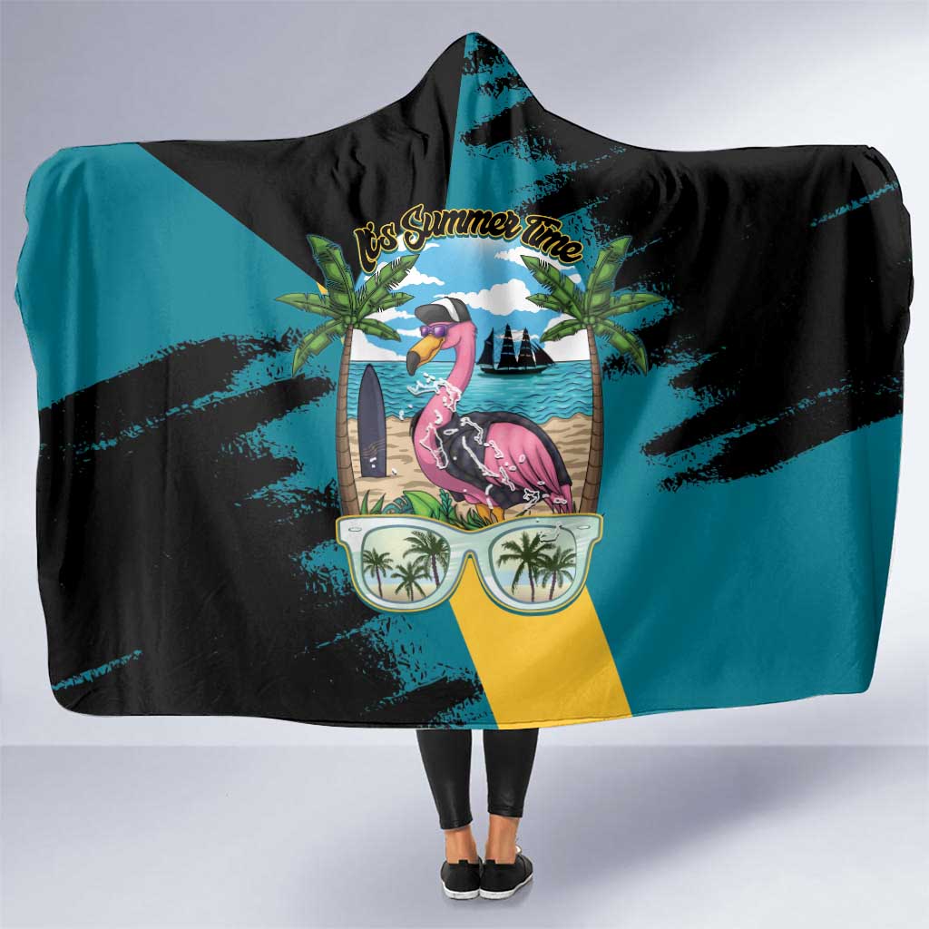 The Bahamas Flamingo Hooded Blanket It's Summer Time