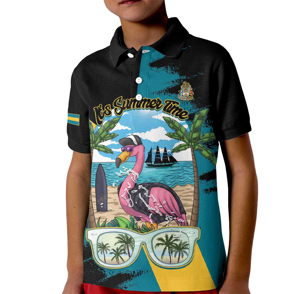 The Bahamas Flamingo Kid Polo Shirt It's Summer Time