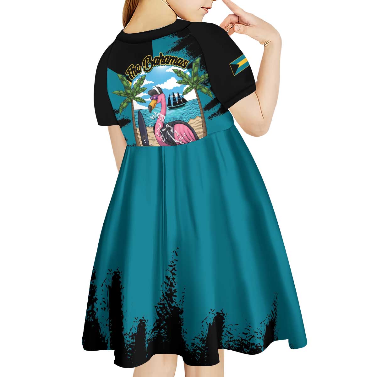 The Bahamas Flamingo Kid Short Sleeve Dress It's Summer Time