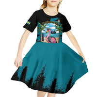 The Bahamas Flamingo Kid Short Sleeve Dress It's Summer Time