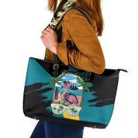 The Bahamas Flamingo Leather Tote Bag It's Summer Time