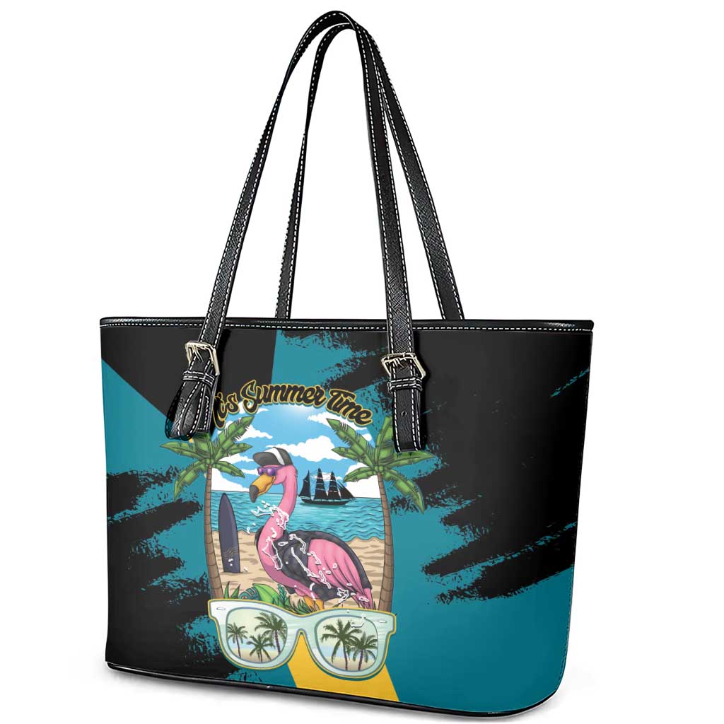 The Bahamas Flamingo Leather Tote Bag It's Summer Time