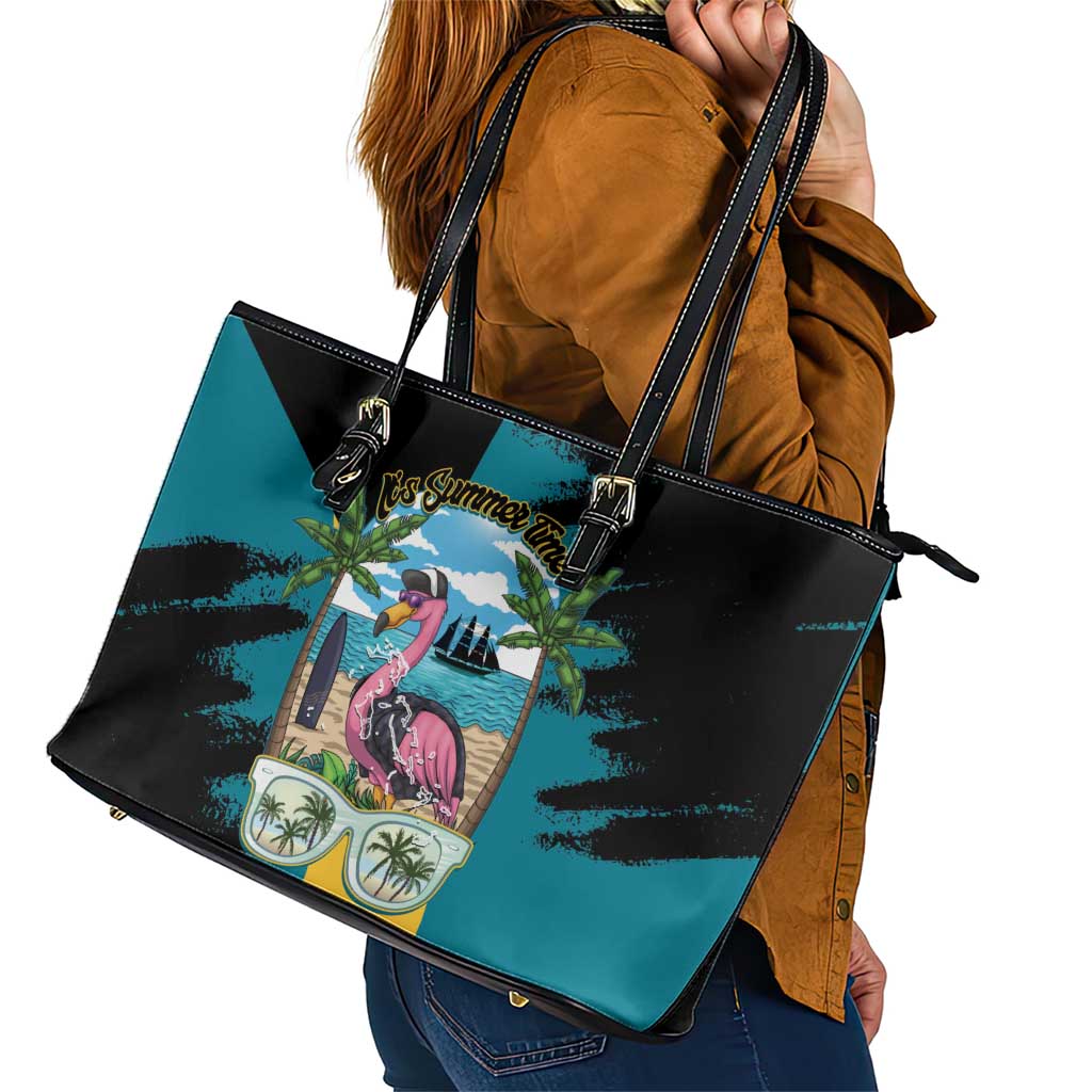 The Bahamas Flamingo Leather Tote Bag It's Summer Time