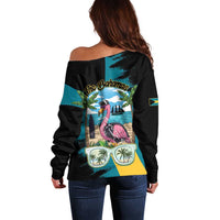 The Bahamas Flamingo Off Shoulder Sweater It's Summer Time