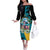 The Bahamas Flamingo Off The Shoulder Long Sleeve Dress It's Summer Time