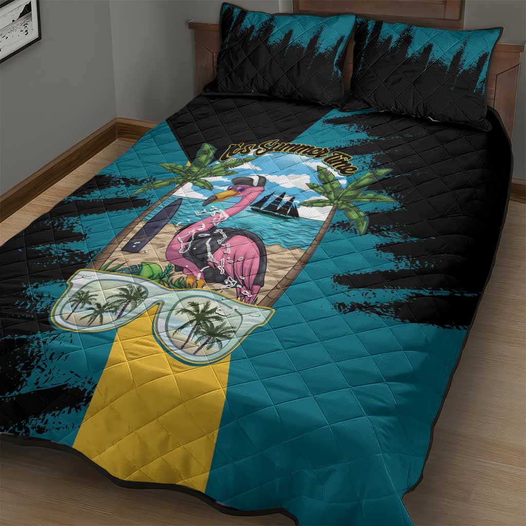 The Bahamas Flamingo Quilt Bed Set It's Summer Time