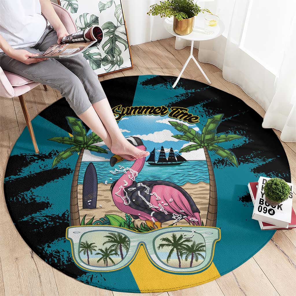 The Bahamas Flamingo Round Carpet It's Summer Time