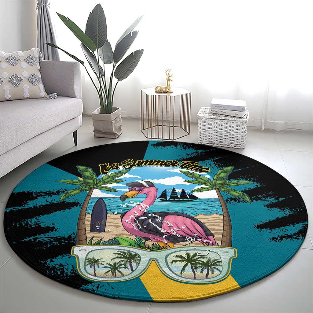 The Bahamas Flamingo Round Carpet It's Summer Time