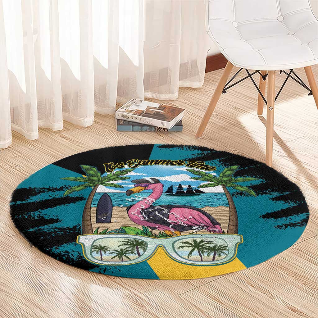 The Bahamas Flamingo Round Carpet It's Summer Time