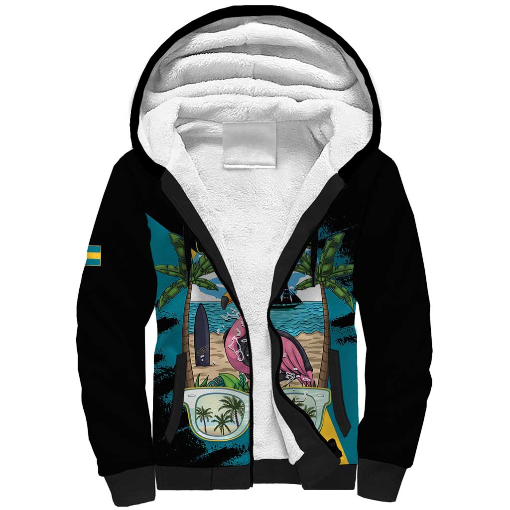 The Bahamas Flamingo Sherpa Hoodie It's Summer Time