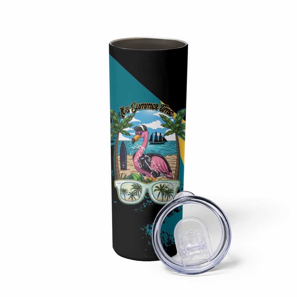 The Bahamas Flamingo Skinny Tumbler It's Summer Time