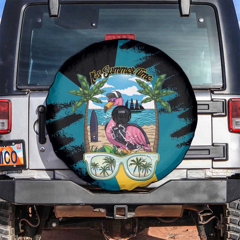 The Bahamas Flamingo Spare Tire Cover It's Summer Time