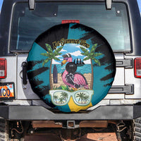 The Bahamas Flamingo Spare Tire Cover It's Summer Time