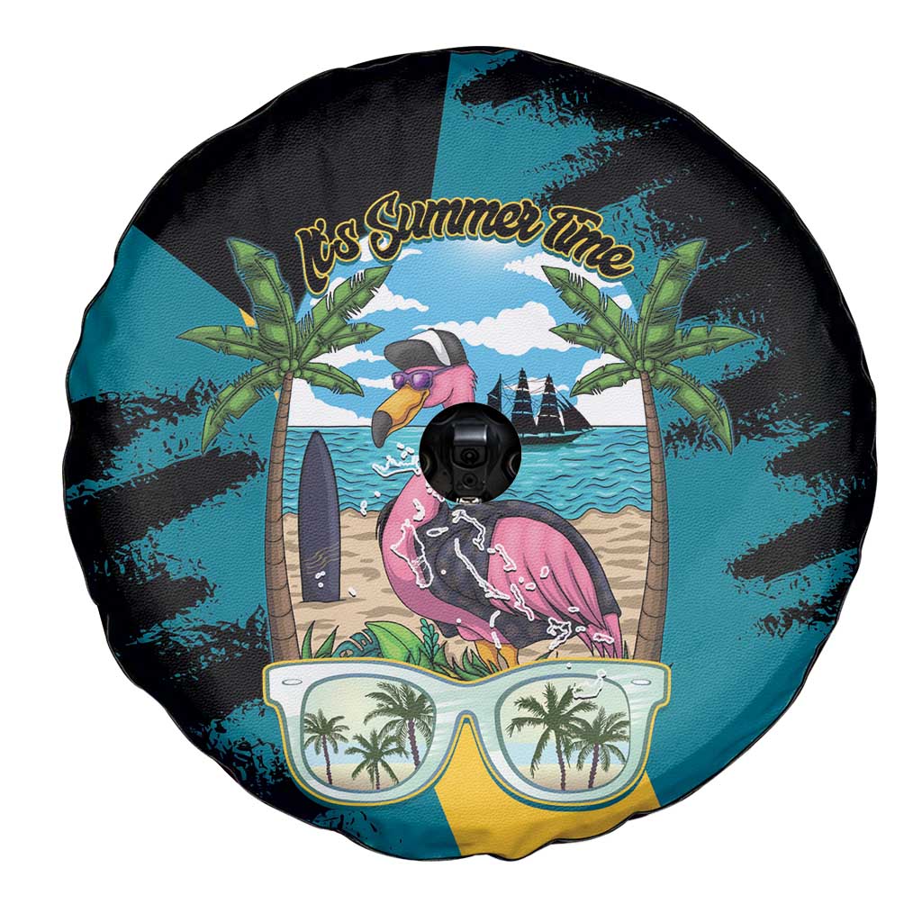 The Bahamas Flamingo Spare Tire Cover It's Summer Time