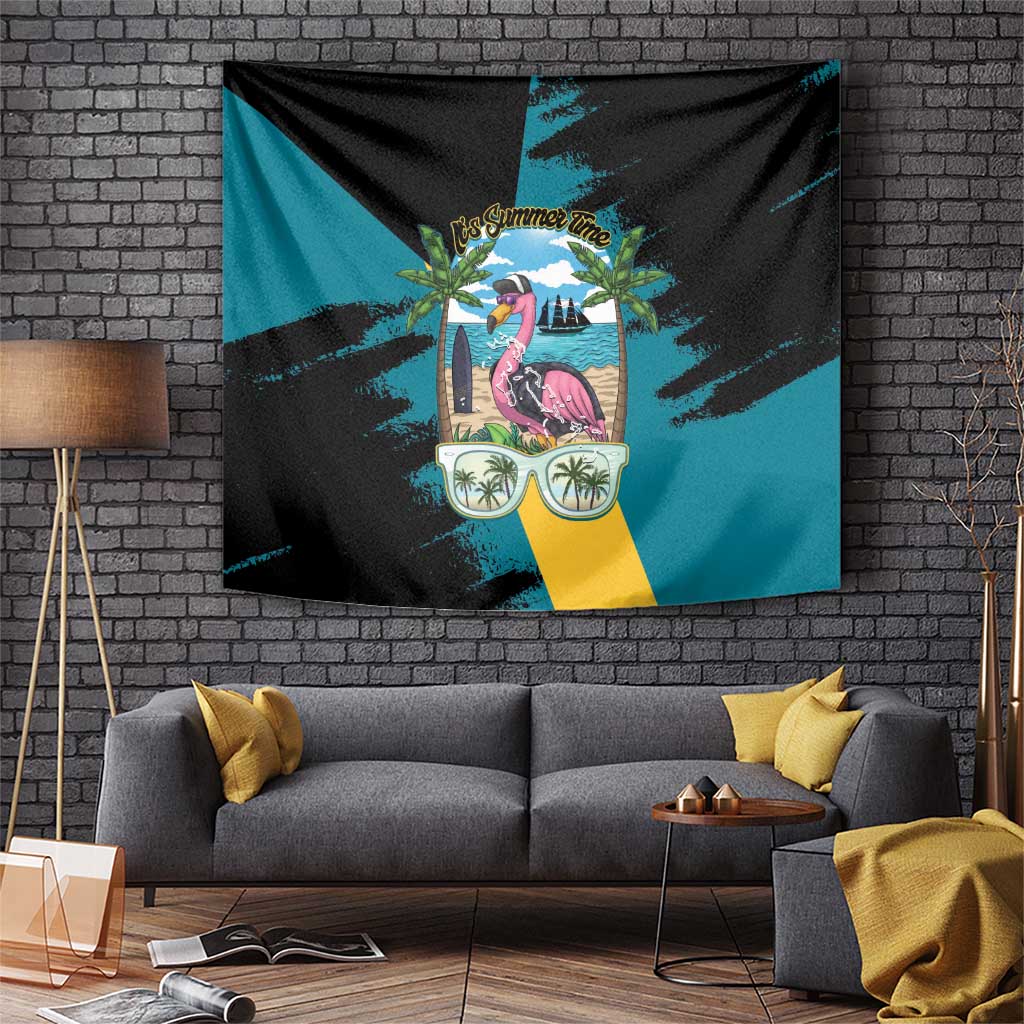 The Bahamas Flamingo Tapestry It's Summer Time