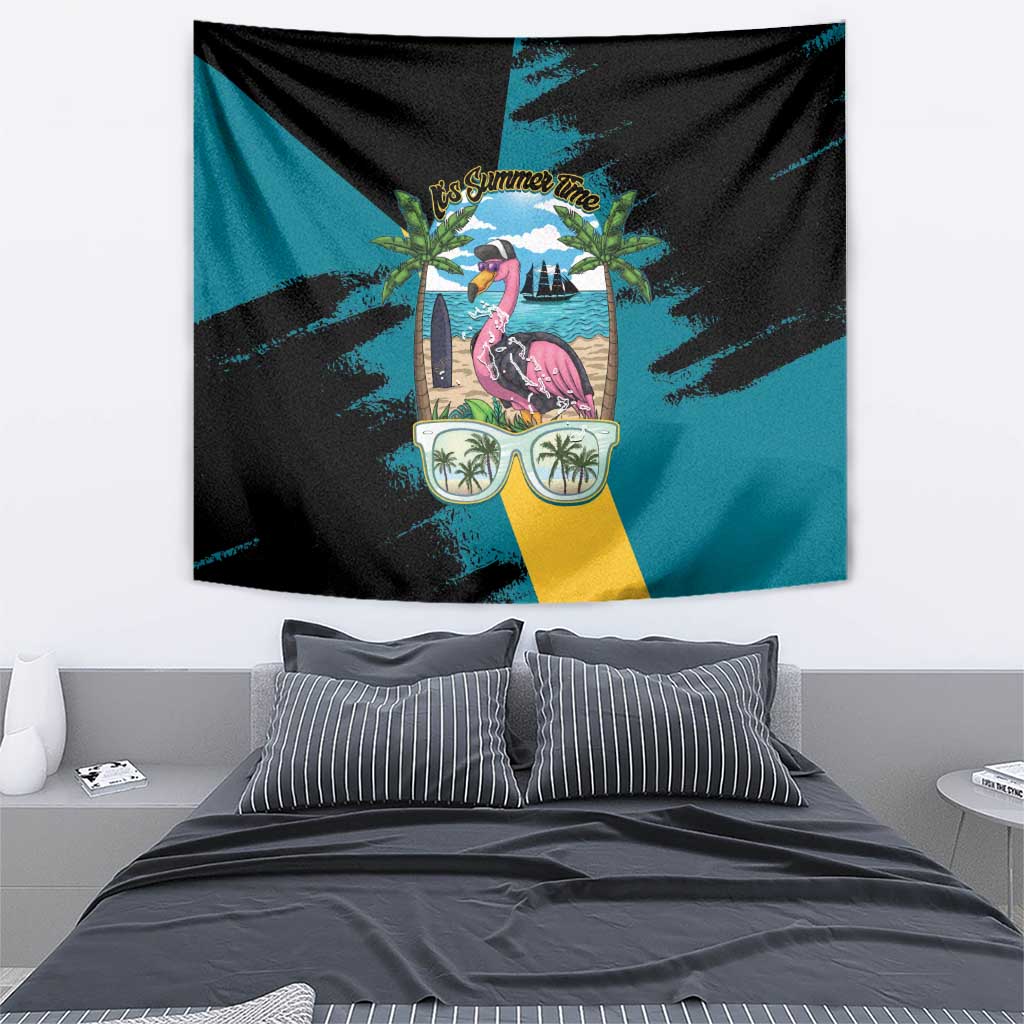 The Bahamas Flamingo Tapestry It's Summer Time