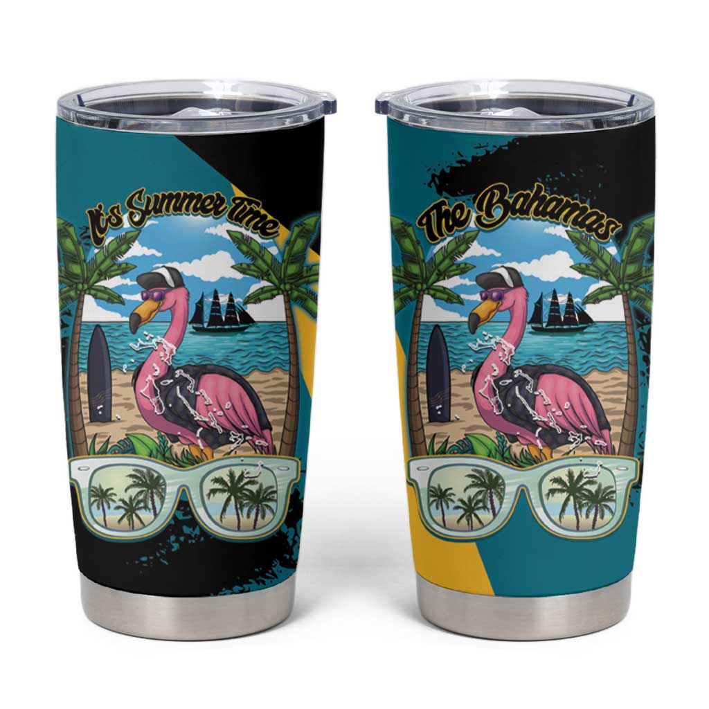 The Bahamas Flamingo Tumbler Cup It's Summer Time