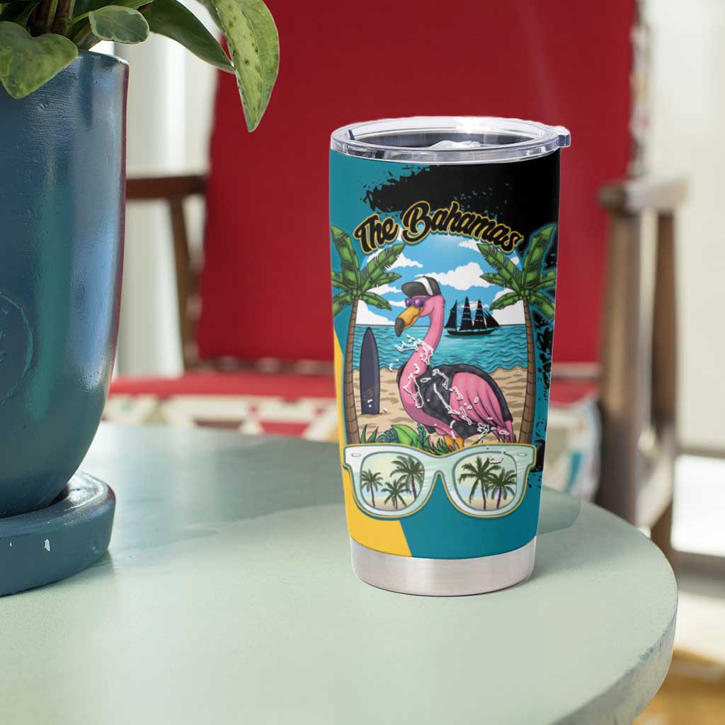 The Bahamas Flamingo Tumbler Cup It's Summer Time