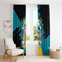 The Bahamas Flamingo Window Curtain It's Summer Time