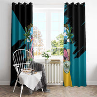 The Bahamas Flamingo Window Curtain It's Summer Time