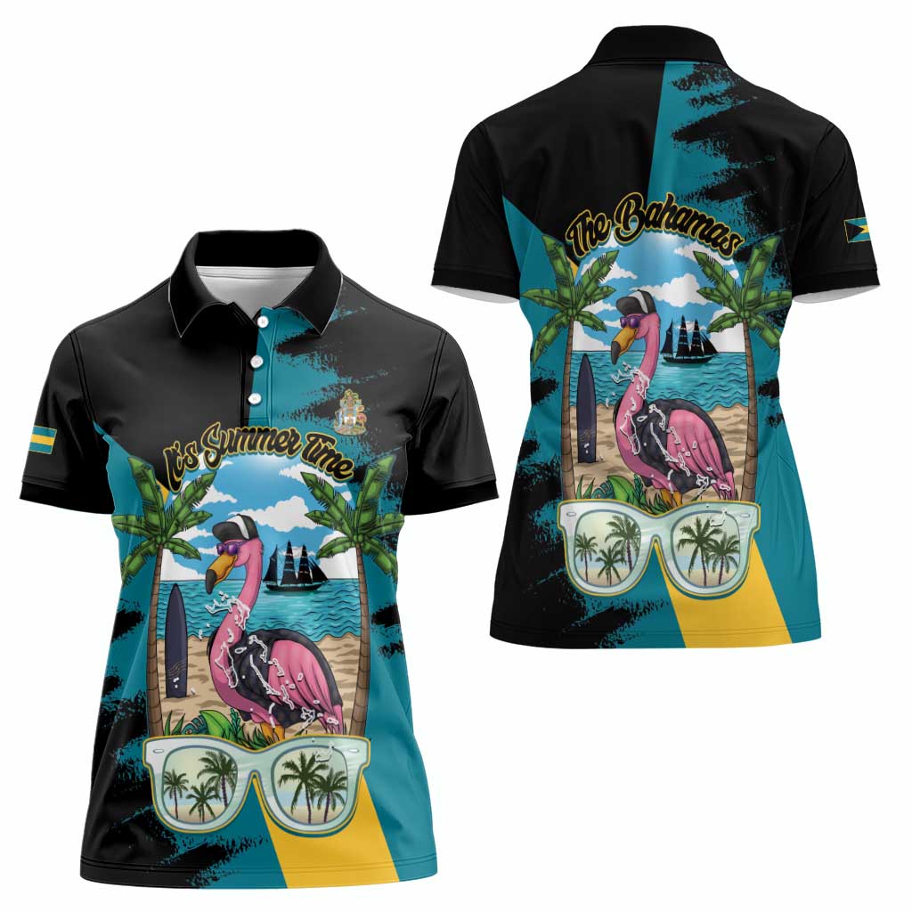 The Bahamas Flamingo Women Polo Shirt It's Summer Time