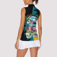 The Bahamas Flamingo Women Sleeveless Polo Shirt It's Summer Time