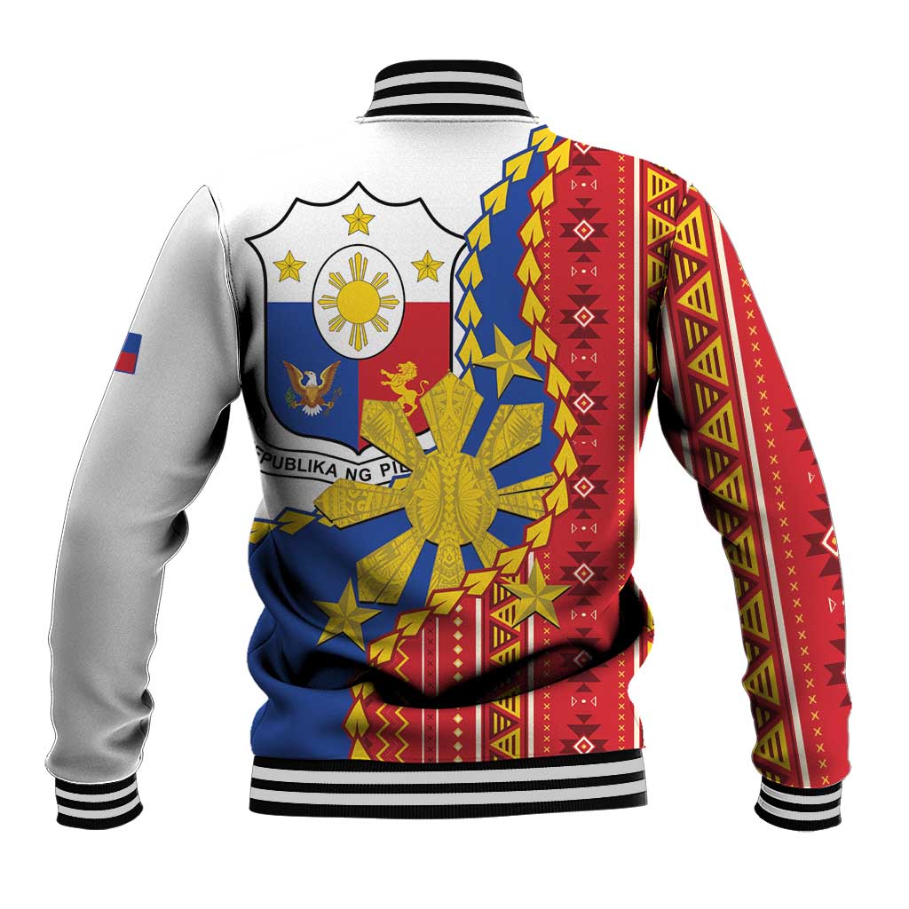Philippines Independence Day Baseball Jacket Pilipinas Sun Stars Igorot Pattern