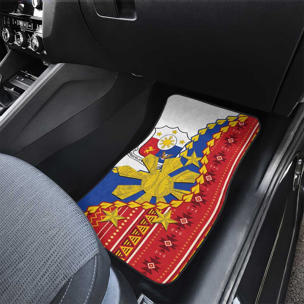 Philippines Independence Day Car Mats Pilipinas Sun Stars Igorot Pattern