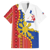Philippines Independence Day Family Matching Off The Shoulder Long Sleeve Dress and Hawaiian Shirt Pilipinas Sun Stars Igorot Pattern