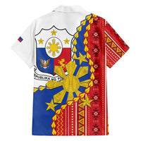 Philippines Independence Day Family Matching Off The Shoulder Long Sleeve Dress and Hawaiian Shirt Pilipinas Sun Stars Igorot Pattern