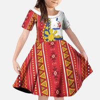 Philippines Independence Day Family Matching Summer Maxi Dress and Hawaiian Shirt Pilipinas Sun Stars Igorot Pattern