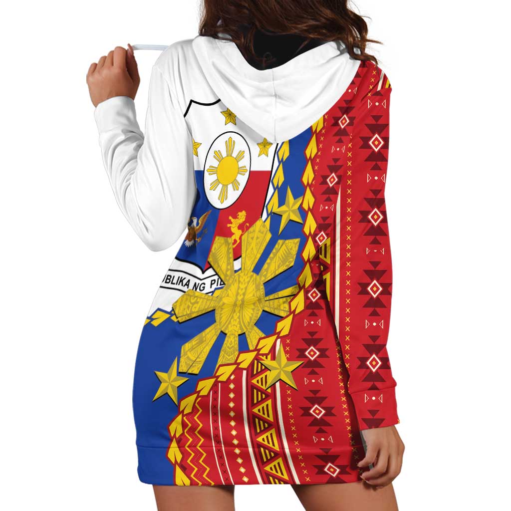 Philippines Independence Day Hoodie Dress Pilipinas Sun Stars Igorot Pattern