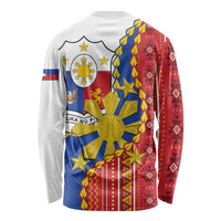 Philippines Independence Day Long Sleeve Shirt Pilipinas Sun Stars Igorot Pattern