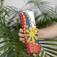 Philippines Independence Day Skinny Tumbler Pilipinas Sun Stars Igorot Pattern