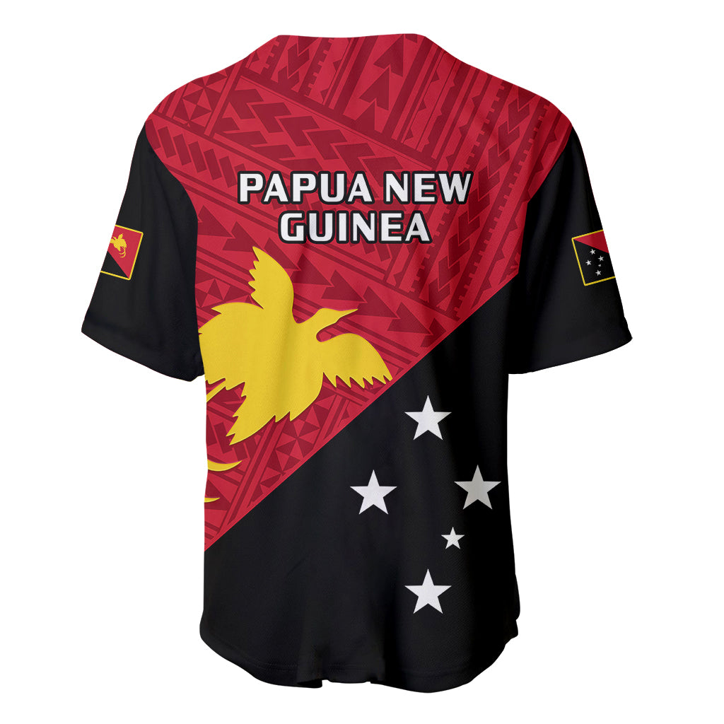 Papua New Guinea Football Baseball Jersey Go PNG Polynesian Pattern Sporty Style - Wonder Print Shop