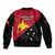 Papua New Guinea Football Bomber Jacket Go PNG Polynesian Pattern Sporty Style - Wonder Print Shop