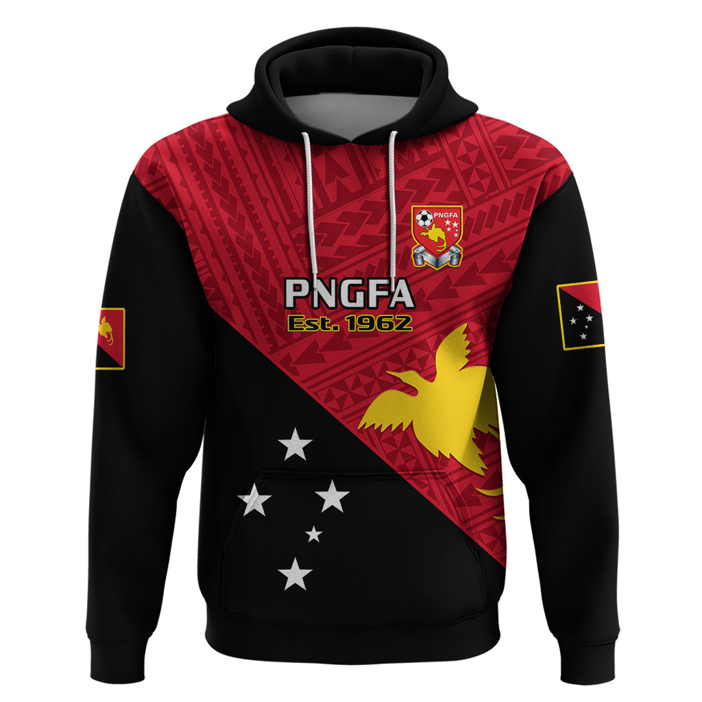 Papua New Guinea Football Hoodie Go PNG Polynesian Pattern Sporty Style - Wonder Print Shop