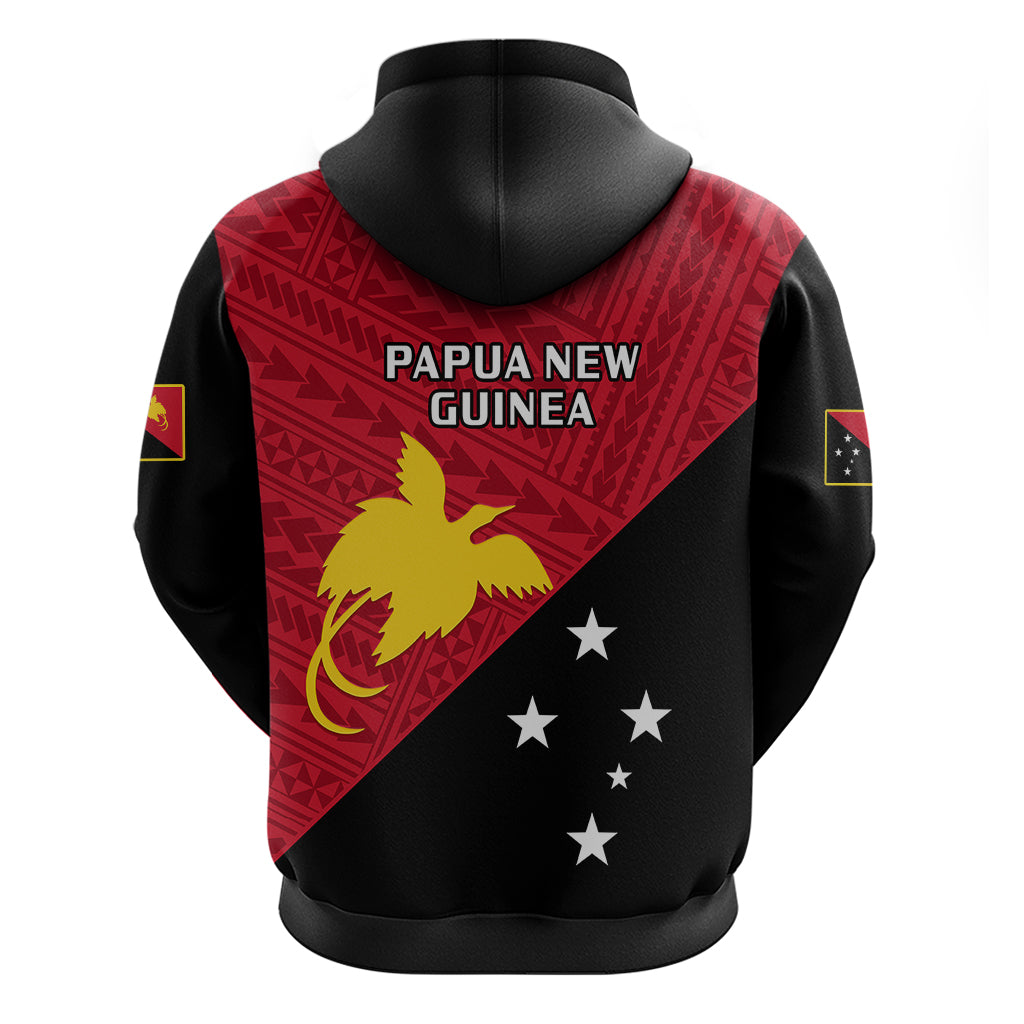 Papua New Guinea Football Hoodie Go PNG Polynesian Pattern Sporty Style - Wonder Print Shop