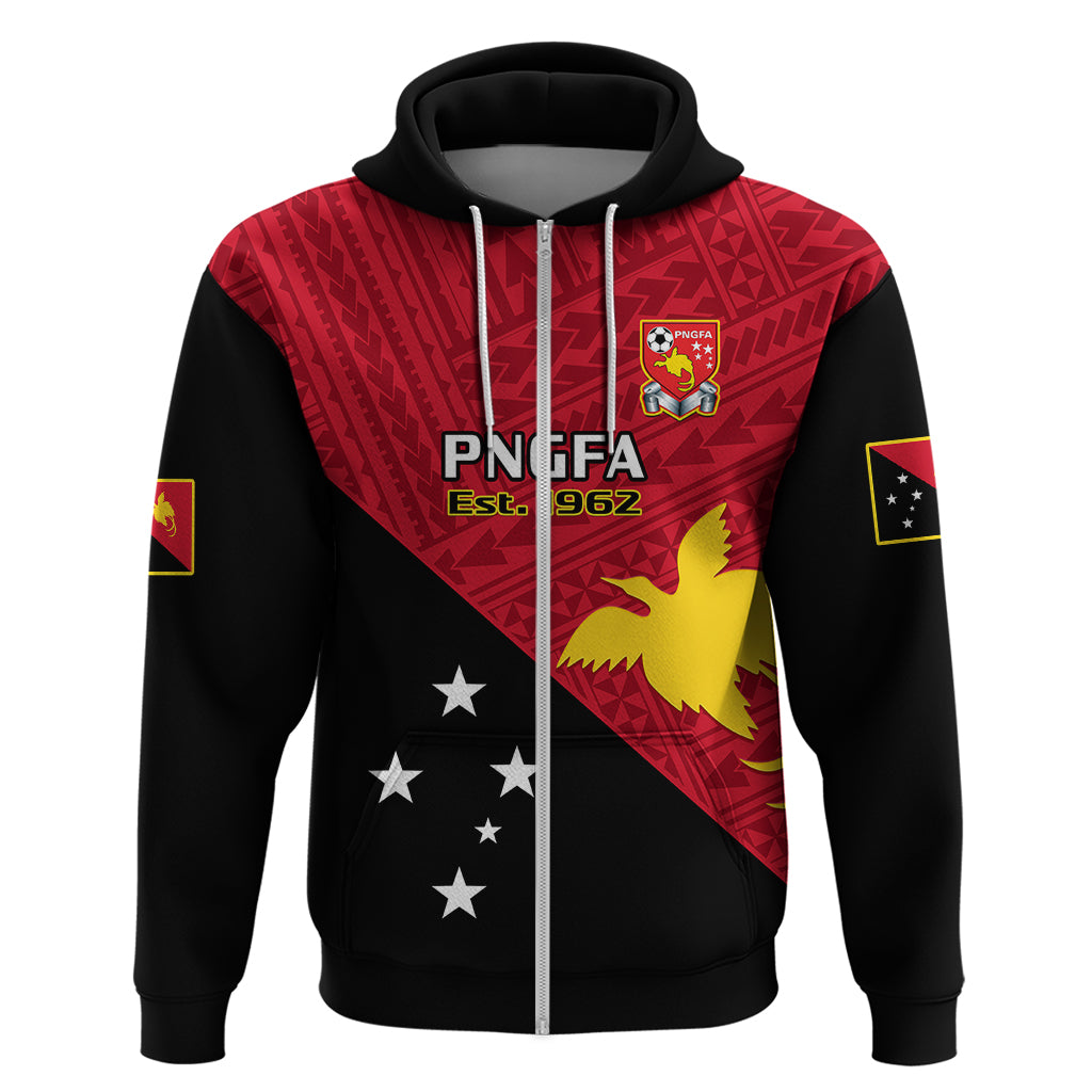 Papua New Guinea Football Hoodie Go PNG Polynesian Pattern Sporty Style - Wonder Print Shop