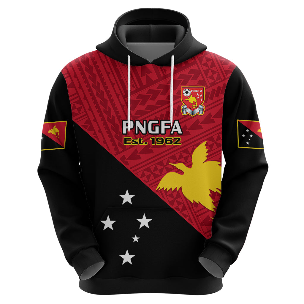 Papua New Guinea Football Hoodie Go PNG Polynesian Pattern Sporty Style - Wonder Print Shop