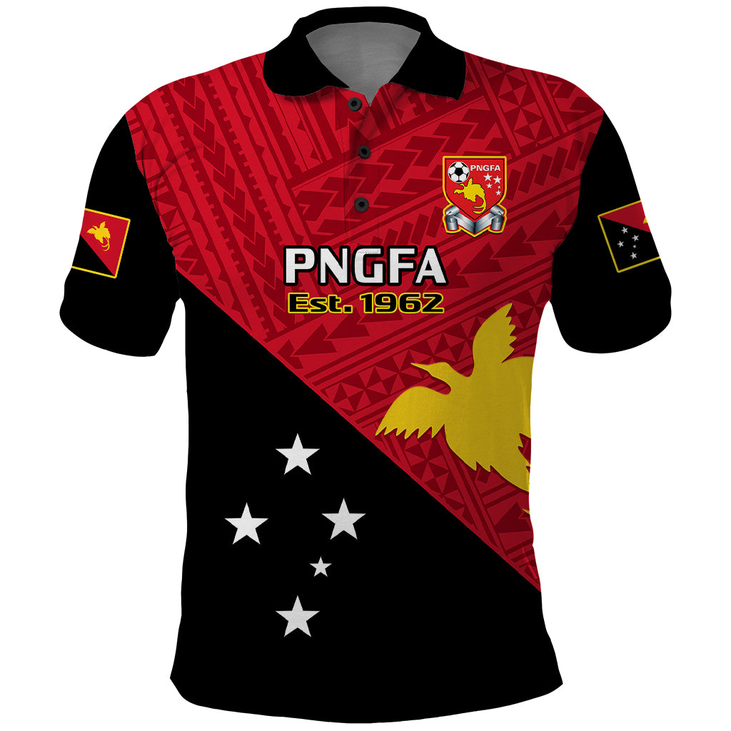 Papua New Guinea Football Polo Shirt Go PNG Polynesian Pattern Sporty Style - Wonder Print Shop
