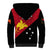 Papua New Guinea Football Sherpa Hoodie Go PNG Polynesian Pattern Sporty Style - Wonder Print Shop