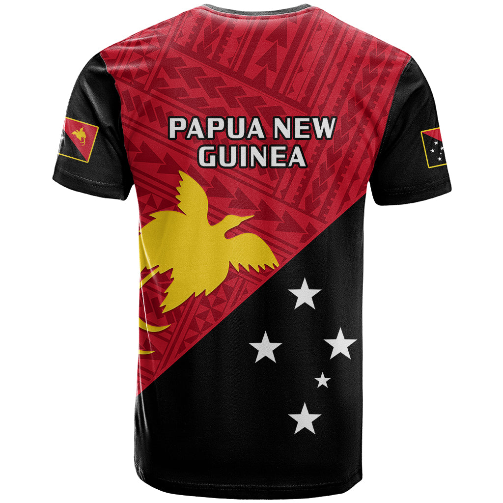 Papua New Guinea Football T Shirt Go PNG Polynesian Pattern Sporty Style - Wonder Print Shop
