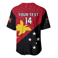 Personalised Papua New Guinea Football Baseball Jersey Go PNG Polynesian Pattern Sporty Style - Wonder Print Shop