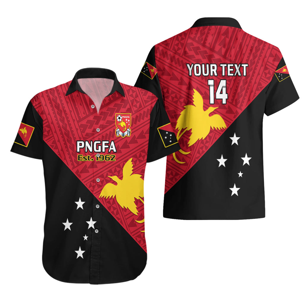 Personalised Papua New Guinea Football Hawaiian Shirt Go PNG Polynesian Pattern Sporty Style - Wonder Print Shop