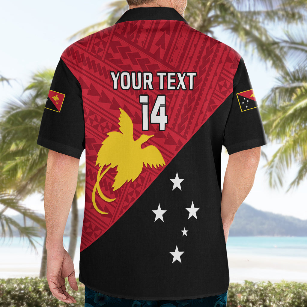 Personalised Papua New Guinea Football Hawaiian Shirt Go PNG Polynesian Pattern Sporty Style - Wonder Print Shop